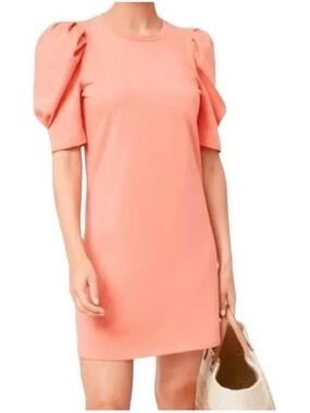 Tuckernuck Pomander Place Stella Cotton Dress Apricot - Coral S EUC
